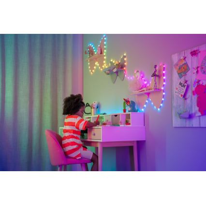 Twinkly - Ghirlandă LED RGB CANDIES, 200 de LED-uri, 14 m, USB, Wi‑Fi, cu intensitate reglabilă