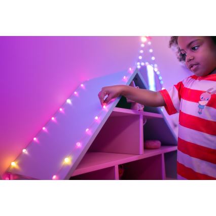 Twinkly - Ghirlandă LED RGB CANDIES, 200 de LED-uri, 14 m, USB, Wi‑Fi, cu intensitate reglabilă