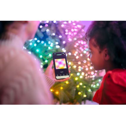 Twinkly - Ghirlandă LED RGB CANDIES, 200 de LED-uri, 14 m, USB, Wi‑Fi, cu intensitate reglabilă
