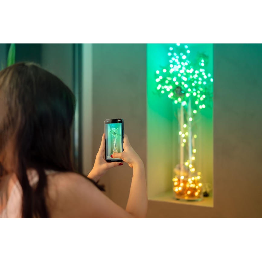 Twinkly CANDIES - ghirlandă LED RGB reglabilă, 200 LED, 14 m, USB, Wi‑Fi