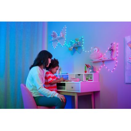 Twinkly CANDIES - ghirlandă LED RGB reglabilă, 200 LED, 14 m, USB, Wi‑Fi