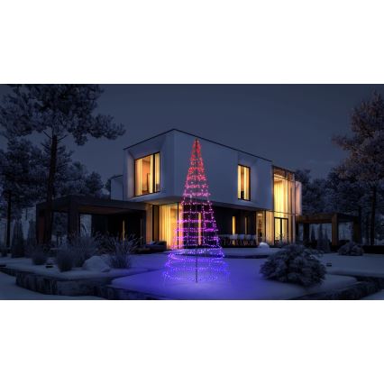 Twinkly - Brad de Crăciun LED RGBW, cu intensitate reglabilă, pentru exterior, LIGHT TREE 1000xLED, 6 m, IP44, Wi‑Fi