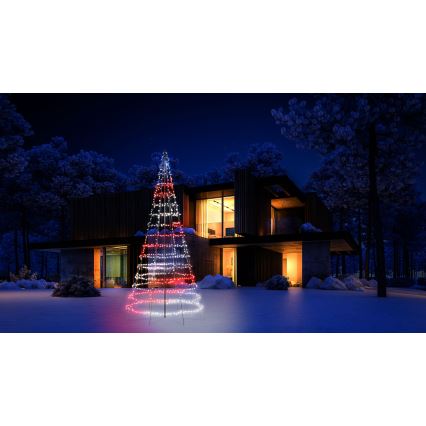 Twinkly - Brad de Crăciun LED RGBW, cu intensitate reglabilă, pentru exterior, LIGHT TREE 1000xLED, 6 m, IP44, Wi‑Fi