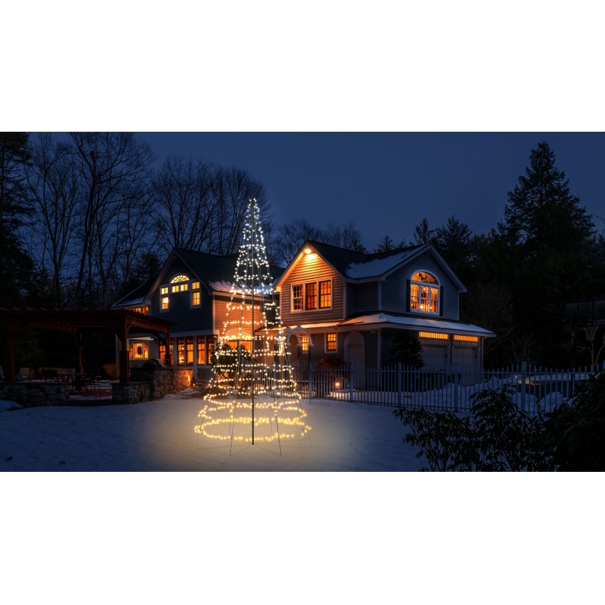 Twinkly - Brad de Crăciun LED RGBW, cu intensitate reglabilă, pentru exterior, LIGHT TREE 1000xLED, 6 m, IP44, Wi‑Fi