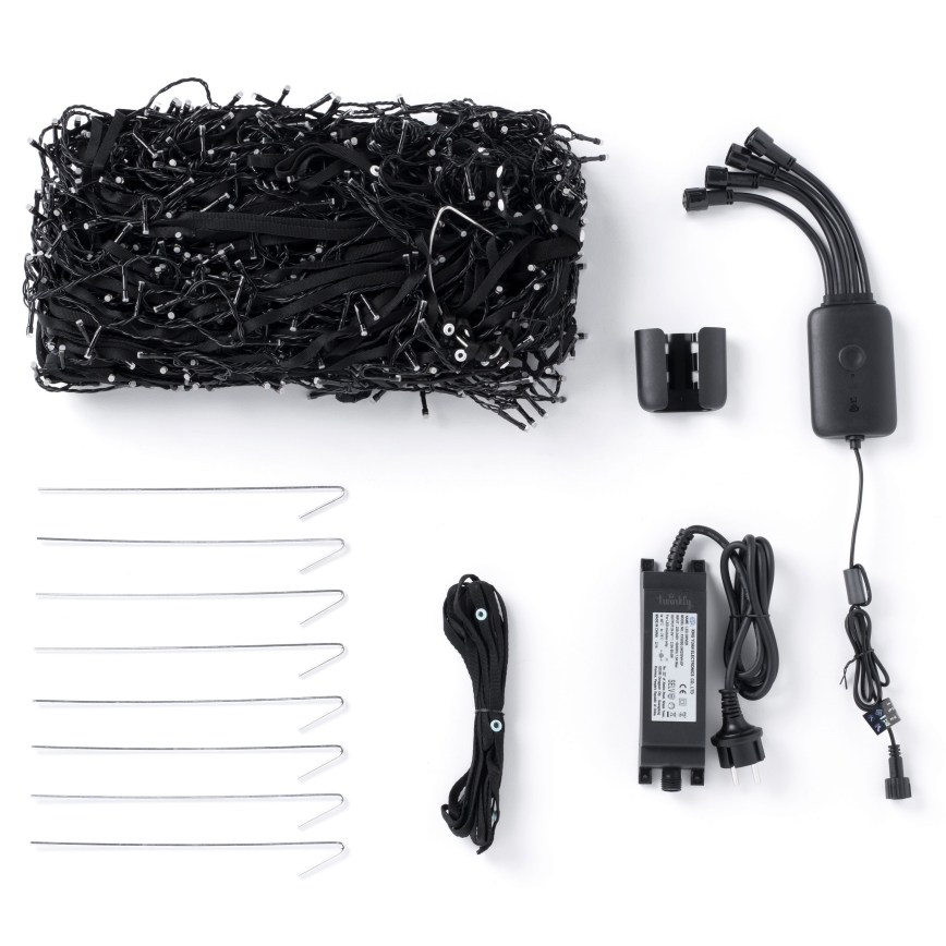 Twinkly - Brad de Crăciun LED RGBW, cu intensitate reglabilă, pentru exterior, LIGHT TREE 1000xLED, 6 m, IP44, Wi‑Fi