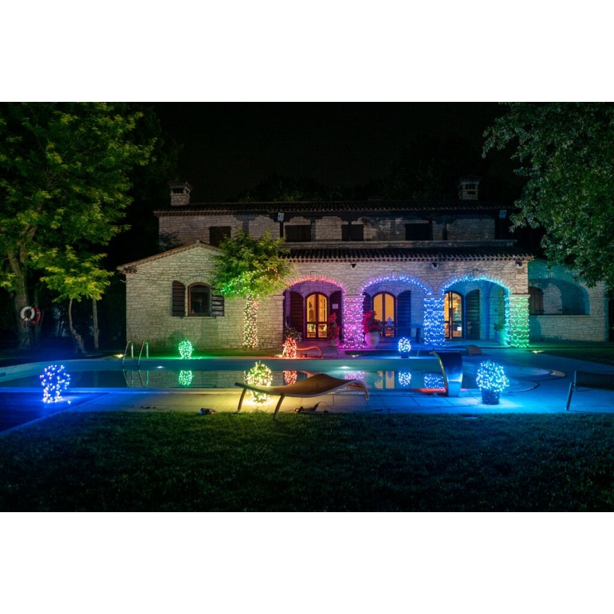 Twinkly - Ghirlandă LED RGBW reglabilă pentru exterior STRINGS 250 LED 23,5 m IP44 Wi-Fi