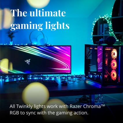 Twinkly - Ghirlandă LED RGBW reglabilă pentru exterior STRINGS 250 LED 23,5 m IP44 Wi-Fi