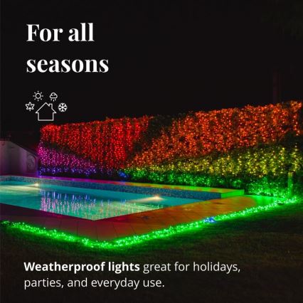 Twinkly - Ghirlandă LED RGBW reglabilă pentru exterior STRINGS 250 LED 23,5 m IP44 Wi-Fi