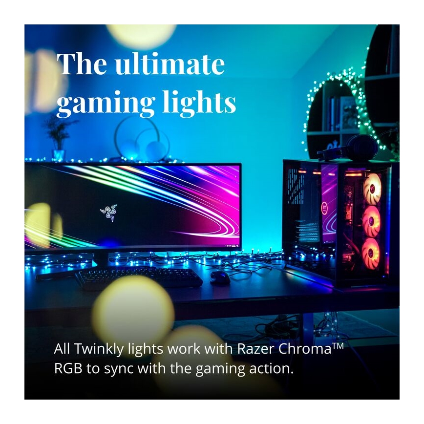 Twinkly - LED RGBW Ghirlandă de Crăciun reglabilă pentru exterior STRINGS 250xLED 23,5m IP44 Wi-Fi