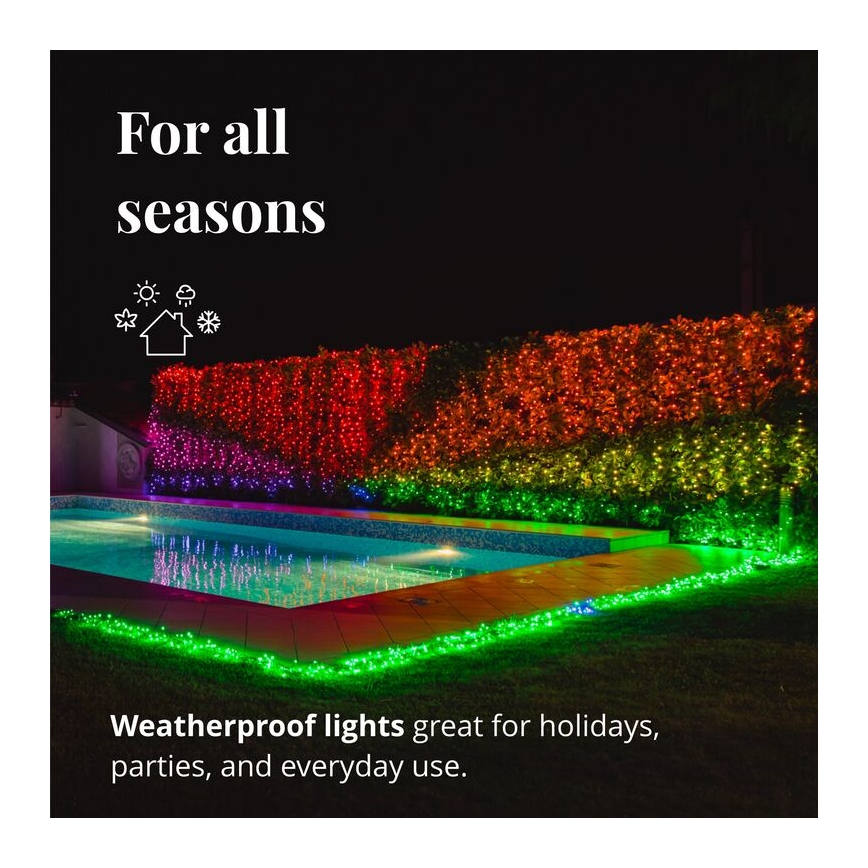 Twinkly - LED RGBW Ghirlandă de Crăciun reglabilă pentru exterior STRINGS 250xLED 23,5m IP44 Wi-Fi