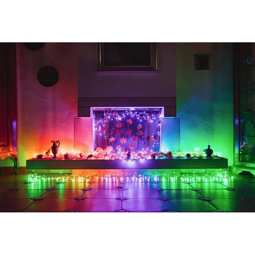 Twinkly - Șir de lumini LED RGBW STRINGS, reglabil, pentru exterior, 250 LED, 23,5 m, IP44, Wi-Fi