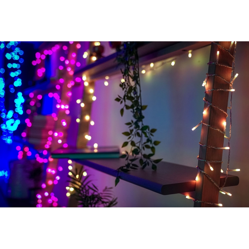 Twinkly - Șir de lumini LED RGBW STRINGS, reglabil, pentru exterior, 250 LED, 23,5 m, IP44, Wi-Fi