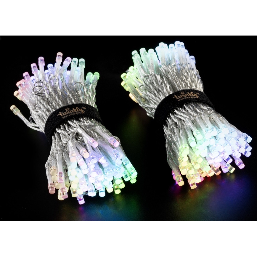 Twinkly - Șir de lumini LED RGBW STRINGS, reglabil, pentru exterior, 250 LED, 23,5 m, IP44, Wi-Fi
