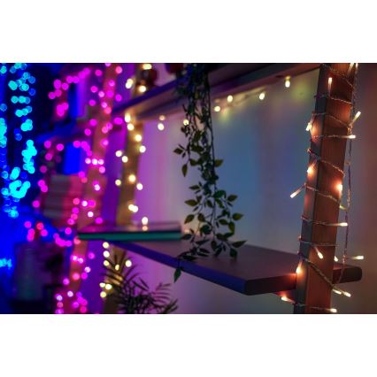 Twinkly - LED RGBW șir luminos de exterior pentru Crăciun, cu intensitate reglabilă STRINGS 250xLED 23,5m IP44 Wi-Fi