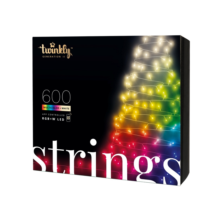 Twinkly - Șir de Crăciun LED RGBW reglabil pentru exterior STRINGS 600xLED 51,5m IP44 Wi-Fi