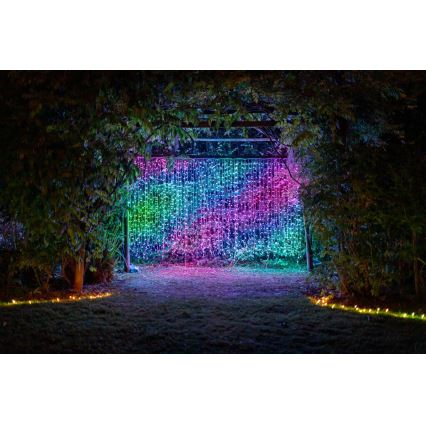 Twinkly - Perdea de Crăciun LED RGBW reglabilă pentru exterior CURTAIN 210xLED 6,1m IP44 Wi-Fi