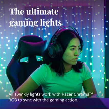 Twinkly - Perdea de Crăciun LED RGBW reglabilă pentru exterior CURTAIN 210xLED 6,1m IP44 Wi-Fi