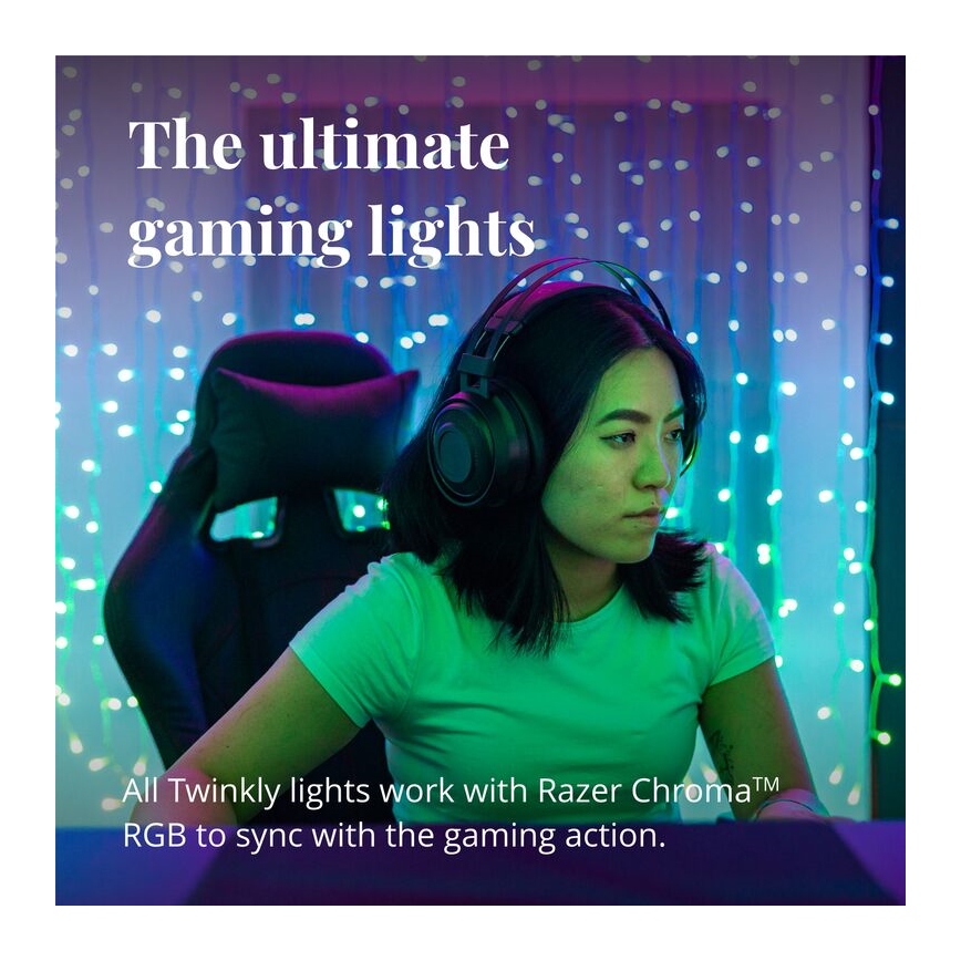 Twinkly - Perdea de Crăciun LED RGBW reglabilă pentru exterior CURTAIN 210xLED 6,1m IP44 Wi-Fi