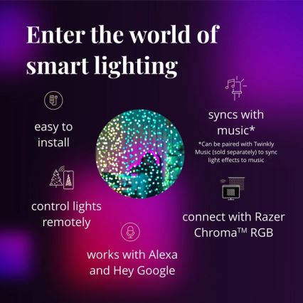 Twinkly - Perdea de Crăciun LED RGBW reglabilă pentru exterior CURTAIN 210xLED 6,1m IP44 Wi-Fi