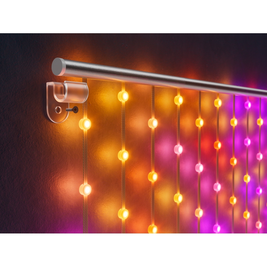 Twinkly - Perdea de Crăciun RGB LED reglabilă MATRIX 480xLED 1x1 m Wi-Fi
