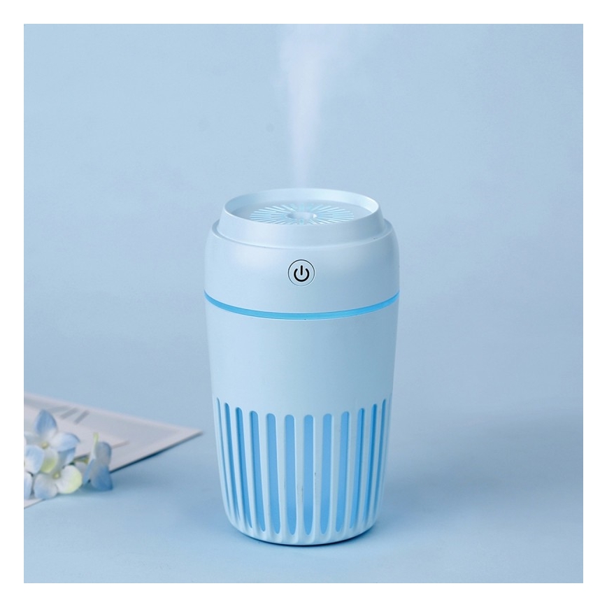 Umidificator de aer LED RGB 300 ml LED/2W/5V albastru