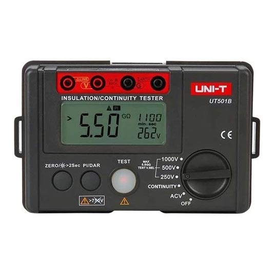 Uni-T UT501B - Tester pentru rezistența la izolație, alimentat cu 6 baterii AA