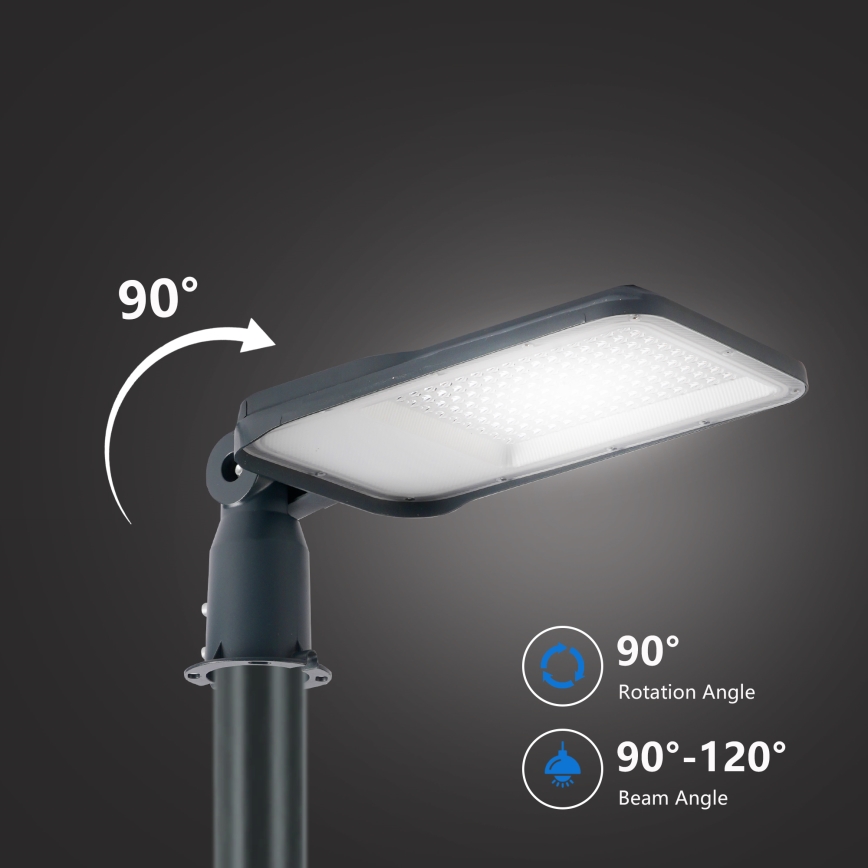 Brilagi - Lampă stradală LED pentru exterior cu stâlp de 3 m și braț articulat URBANLIGHT LED/100W/230V antracit IP65
