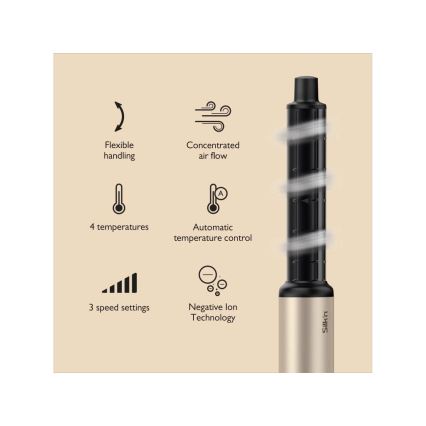 Uscător de păr Silk’n SILKYAIR FLEX 230V, negru/auriu