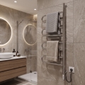 Uscător de prosoape electric rotativ TRISTAR 105W/230V 102,5x44,5cm IP44 inox/crom lucios