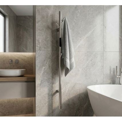 Uscător electric de prosoape, bară 118 cm, 30 W, inox