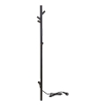 Uscător electric de prosoape cu bară, 118 cm, 30 W, negru