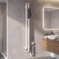 Uscător electric de prosoape cu termostat SILOUETTE 70W 120x9 cm, alb, pe partea dreaptă