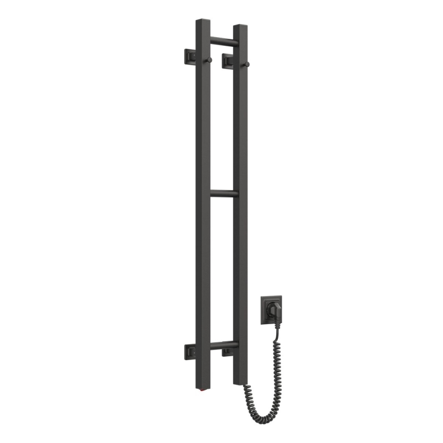 Uscător electric de prosoape SILOUETTE, 46 W, 100 x 16 cm, negru, pe partea dreaptă