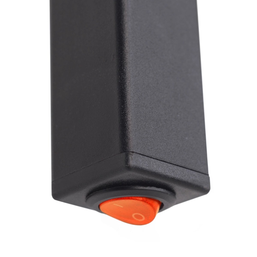 Uscător electric de prosoape SILOUETTE, 46 W, 100 x 16 cm, negru, pe partea dreaptă
