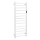 Uscător electric pentru prosoape, 45 x 132 cm, 180 W, inox/alb