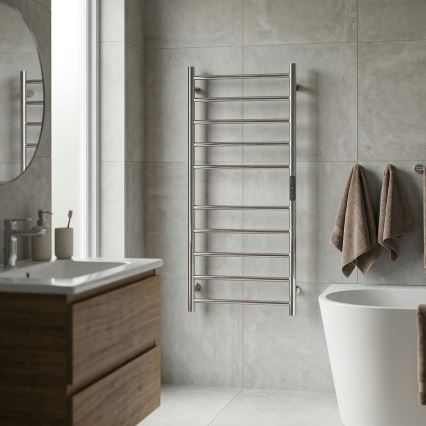 Uscător electric pentru prosoape 45x96 cm 130W inox