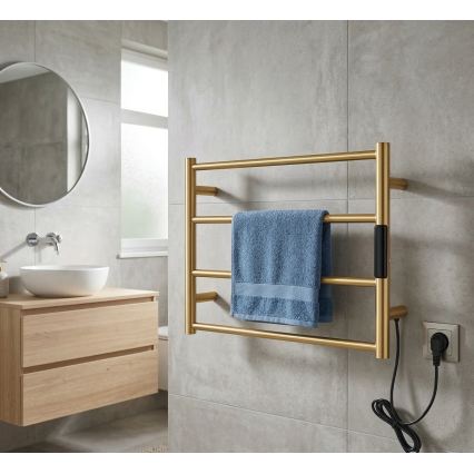 Uscător electric pentru prosoape 56 x 37 cm, 36 W, inox/auriu