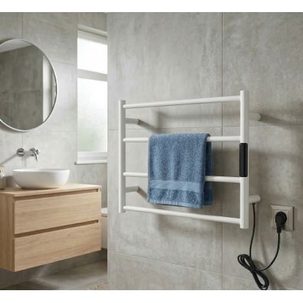 Uscător electric pentru prosoape 56x37 63W inox/alb