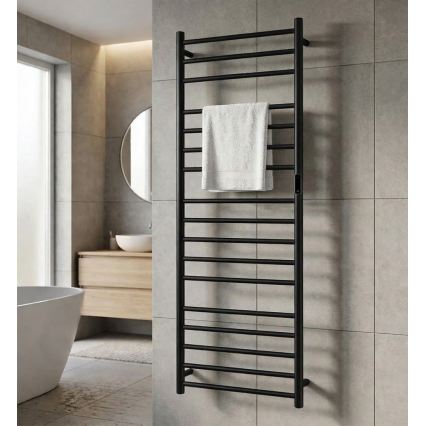 Uscător electric pentru prosoape 60x168 cm 285W inox/negru