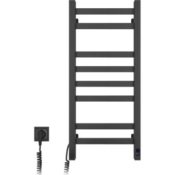 Uscător electric pentru prosoape AVANGARD, 105 W, 80 x 36 cm, negru, montare pe partea stângă, cu termostat