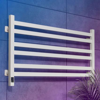 Uscător electric pentru prosoape AVANGARD, 181 W, 50 x 90 cm, alb, cu termostat, montare pe partea dreaptă