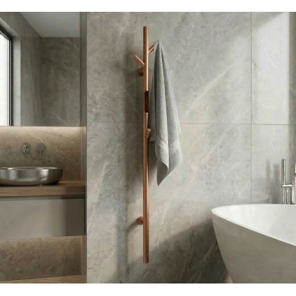 Uscător electric pentru prosoape, bară 118 cm, 30 W, cupru