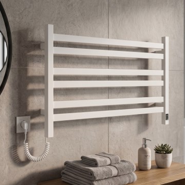 Uscător electric pentru prosoape cu termostat AVANGARD 181W 50x90 cm alb stânga