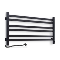 Uscător electric pentru prosoape cu termostat AVANGARD 181W 50x90 cm, negru, cu racordare pe partea stângă