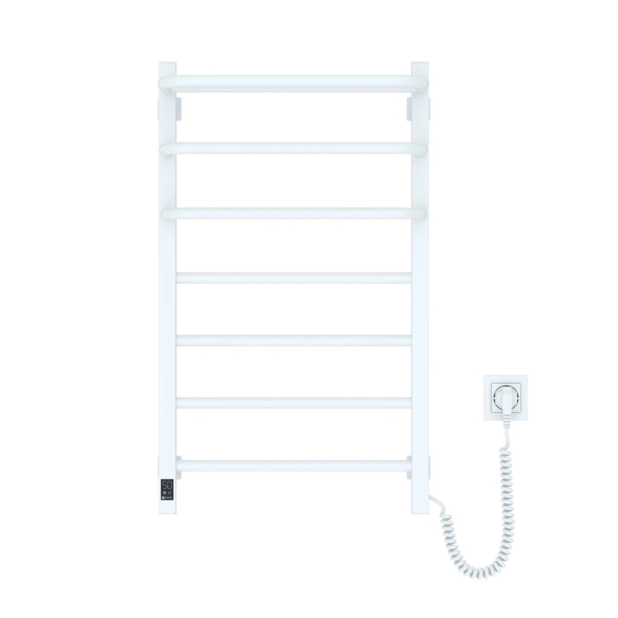Uscător electric pentru prosoape cu termostat FORTIS 155 W, 80 x 48 cm, alb, pe partea dreaptă