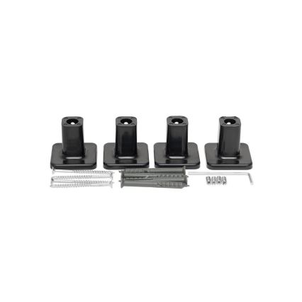 Uscător electric pentru prosoape cu termostat FORTIS 155W 80x48 cm, negru, cu racordare pe partea dreaptă