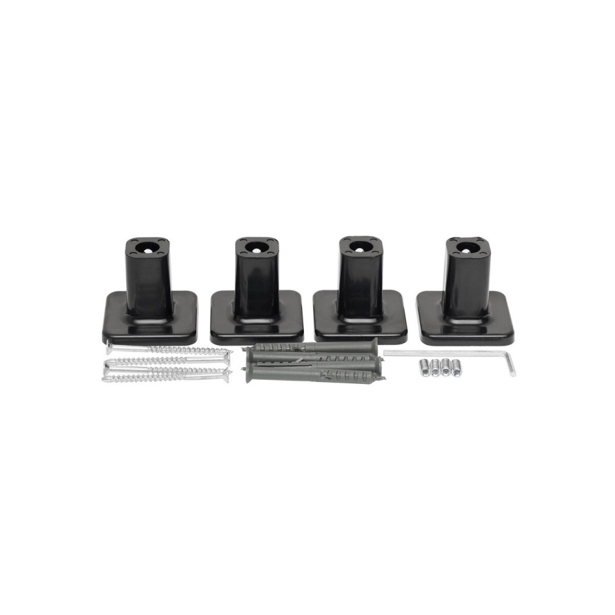 Uscător electric pentru prosoape cu termostat FORTIS 155W 80x48 cm, negru, cu racordare pe partea dreaptă