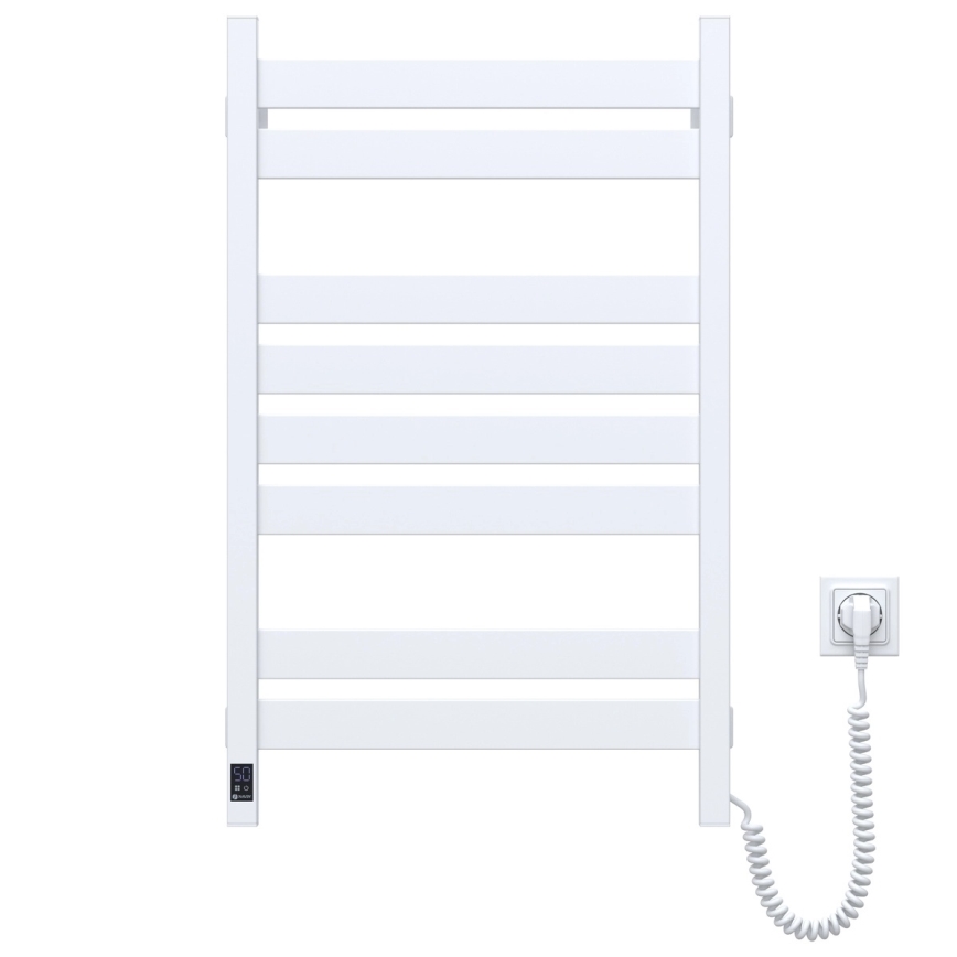 Uscător electric pentru prosoape cu termostat LARGO 168W 80x50 cm, alb, pe partea dreaptă