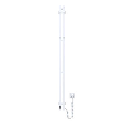 Uscător electric pentru prosoape cu termostat SILOUETTE 106W 150x9cm, alb, cu racordare pe partea dreaptă