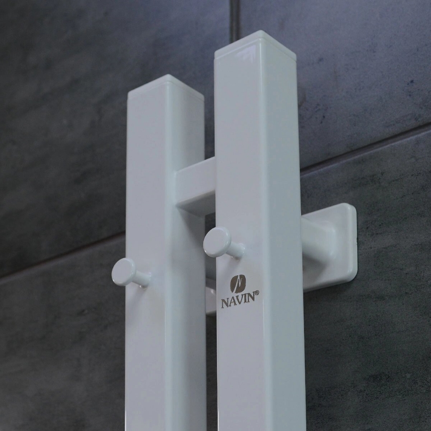 Uscător electric pentru prosoape SILOUETTE cu termostat, 70 W, 120 x 9 cm, alb, conexiune pe partea dreaptă